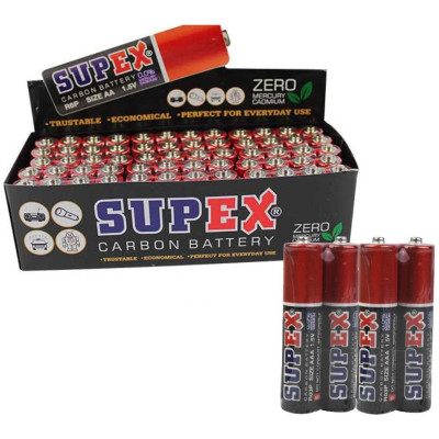 SUPEX R03 AAA İNCE PİL ( KOLI 1200 AD) SUPEX R03 AAA İNCE PİL ( KOLI 1200 AD)
